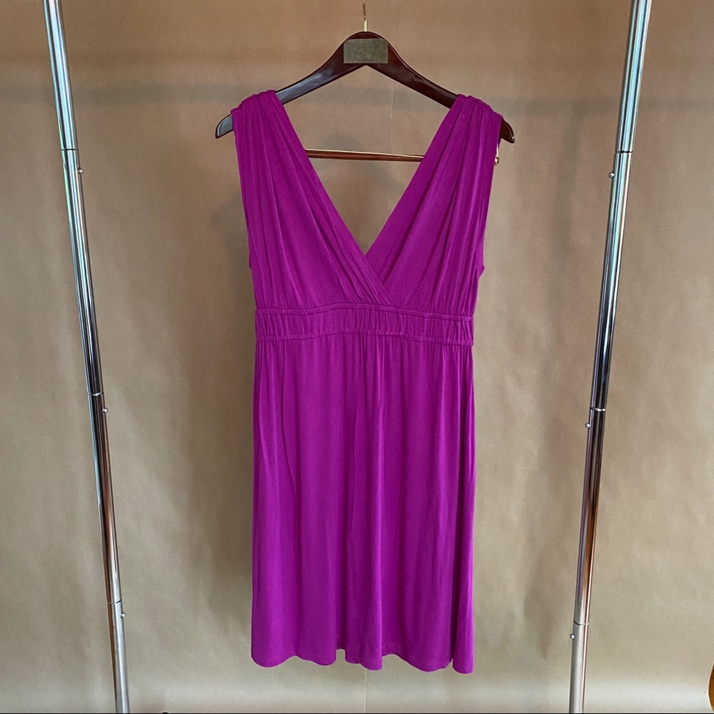 Loft Fushia Jersey Swing Dress
